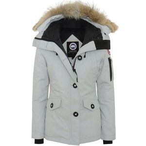 CANADA GOOSE LADIES MONTEBELLO PARKA JACKET IN GREY SIZE S/P